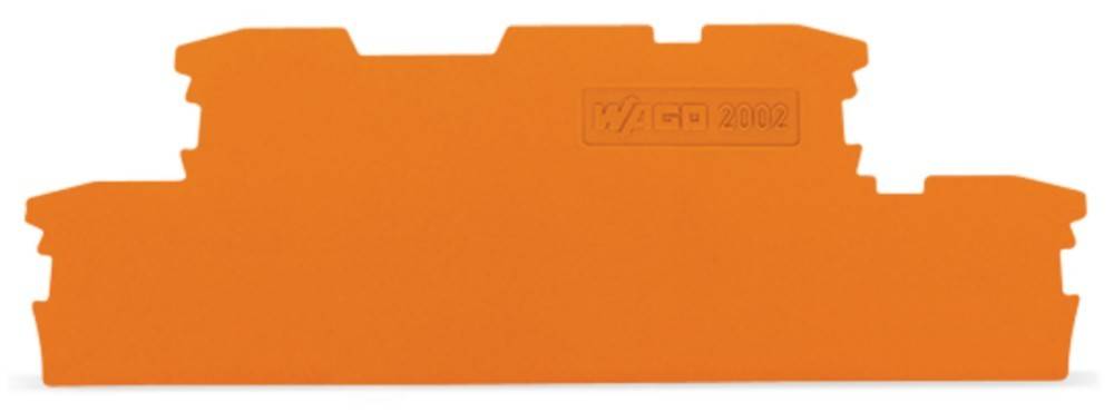 Ein orangefarbener Aktenordner mit einem Reiter oben. Die Marke 'WAGO' und die Nummer '200' sind auf der rechten Seite geprägt.