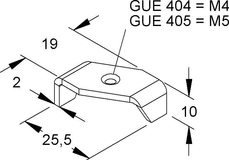Niedax Gleitmuttern GUE 404
