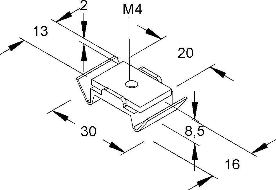 100 Stk. Niedax Gleitmuttern GUF 304
