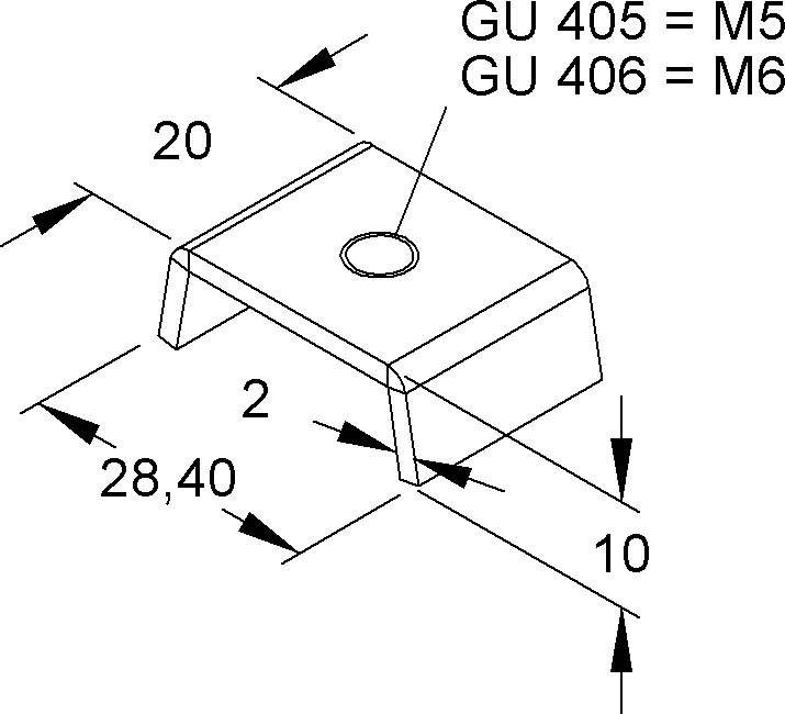 Niedax Gleitmuttern GU 405
