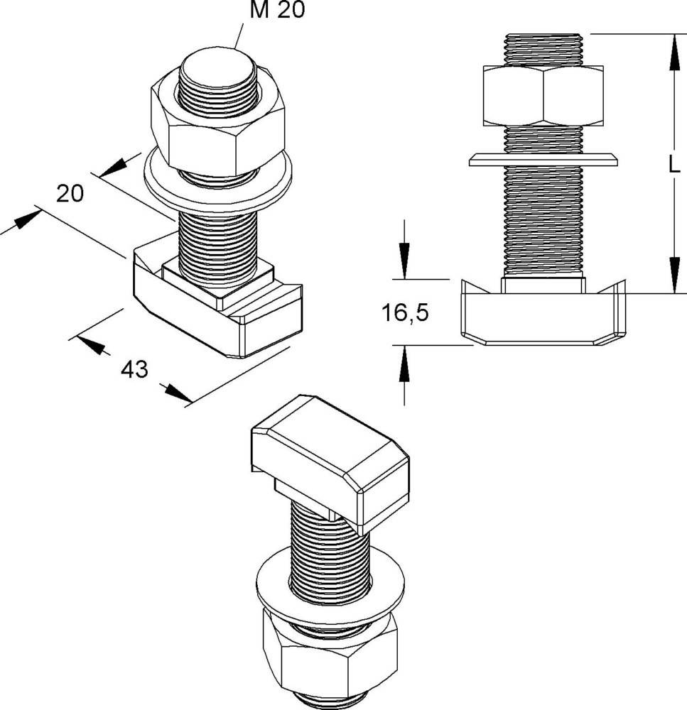 Niedax Hakenkopfschrauben HK 620/65