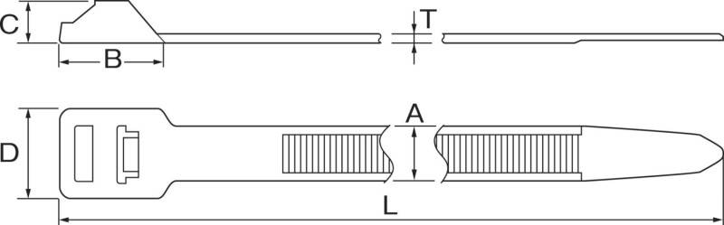 HellermannTyton Wiederöffnungsbinder RT250XL-N66-NA-Q1