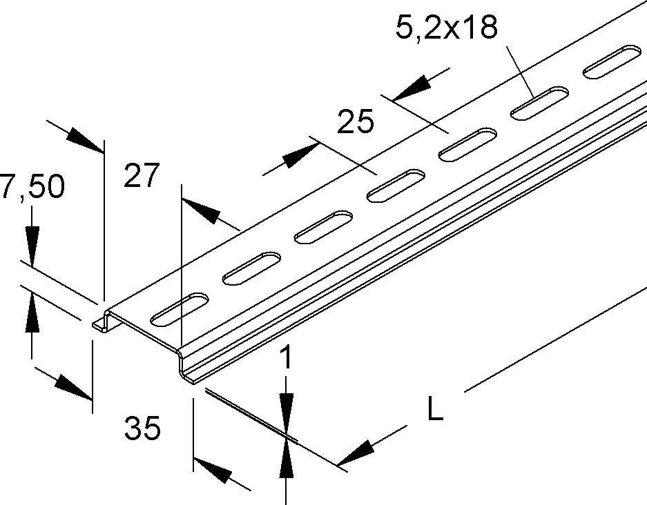 Niedax Tragschiene 2933/2 GL