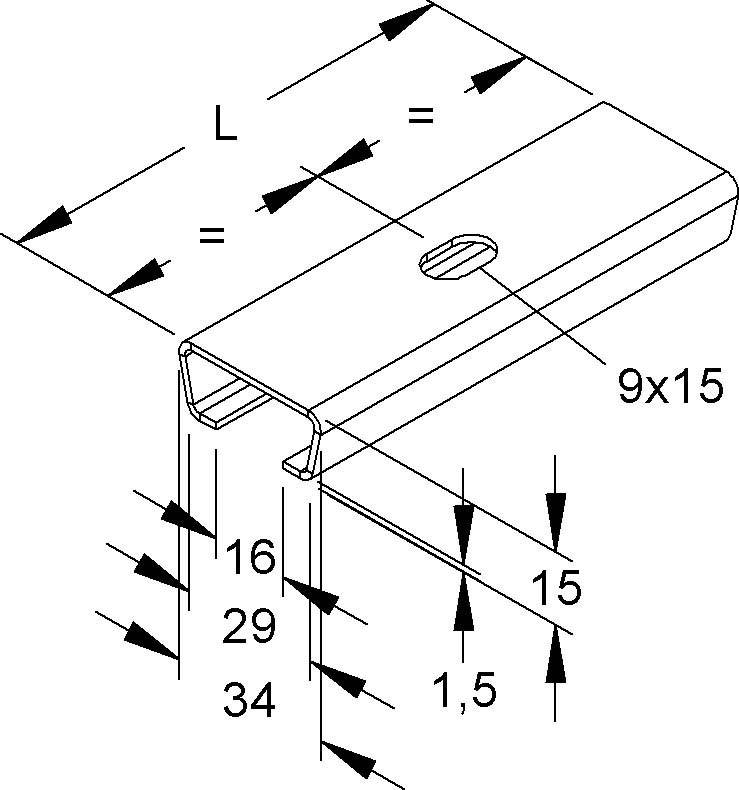 Niedax Ankerschiene 2975/100-1 FL