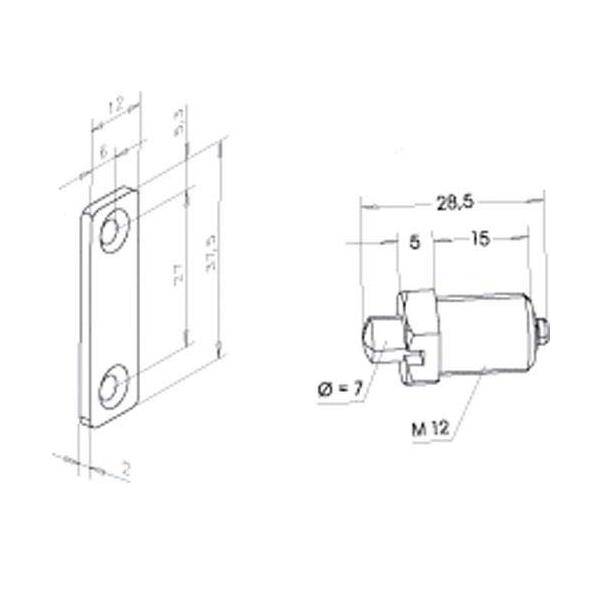 Assa Abloy effeff Aufdruckbolzen 1022 1022---------00