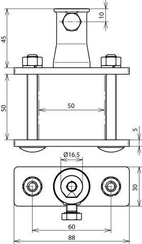 DEHN Geländerbefestigung BS4K20.50BB16ZGV2A