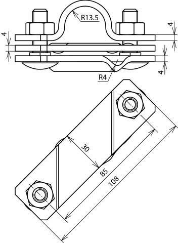 20 Stk. DEHN Anschlussschelle St/Zn ASSRE27710FL40STTZN
