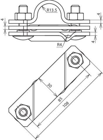 20 Stk. DEHN Anschlussschelle St/Zn ASSRE27710FL40STTZN