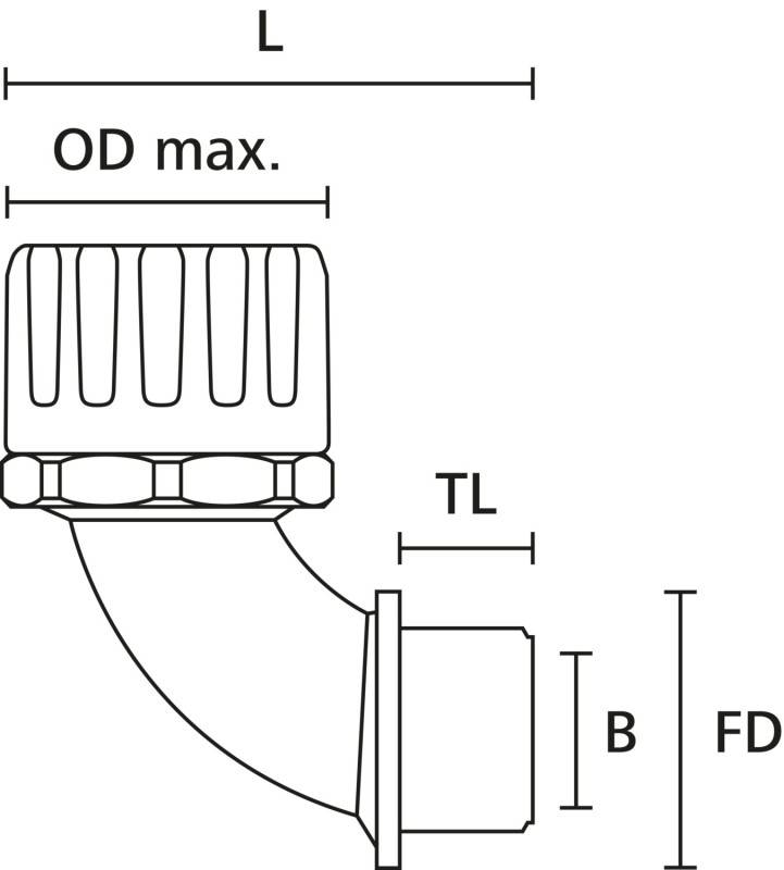 HellermannTyton Verschraubung HG54-90-M63
