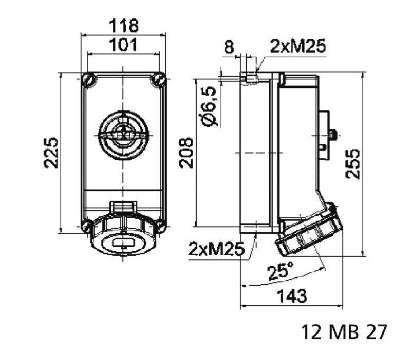 Bals Elektrotech. Wandsteckdose abschaltbar 16050