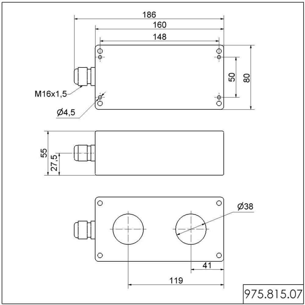Werma AP-Gehäuse doppelt 97581507