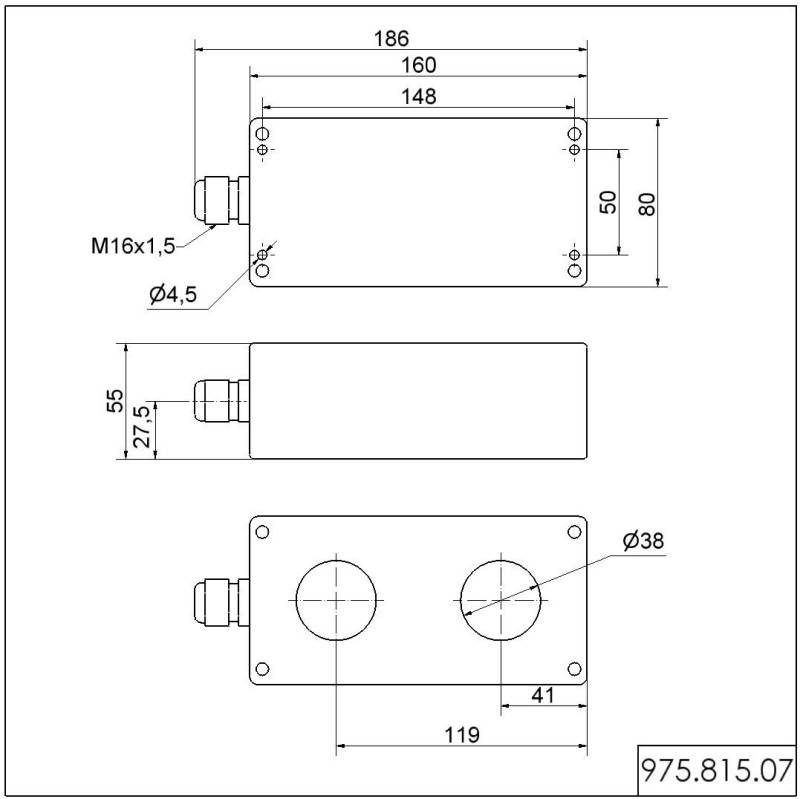 Werma AP-Gehäuse doppelt 97581507