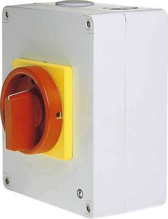 Elektra Tailfingen Haupt-Not-Aus-Schalter D3 05/HS-T12/4-D-MRG