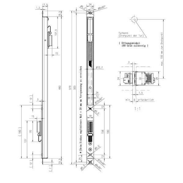 Assa Abloy effeff Verdeckter Kabelübergang 10314-20-----00