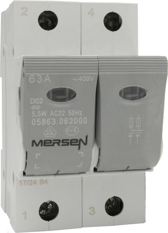 2 Stk. Mersen Lasttrennschalter NEOZED 05862.063000