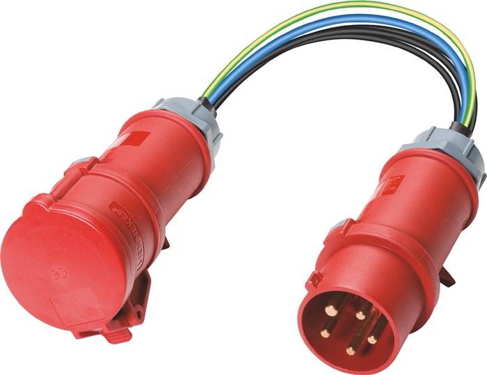 Messadapter f.3-phasige Verbraucher 32 A CEE-Stecker an CEE-Kupplung BENNING