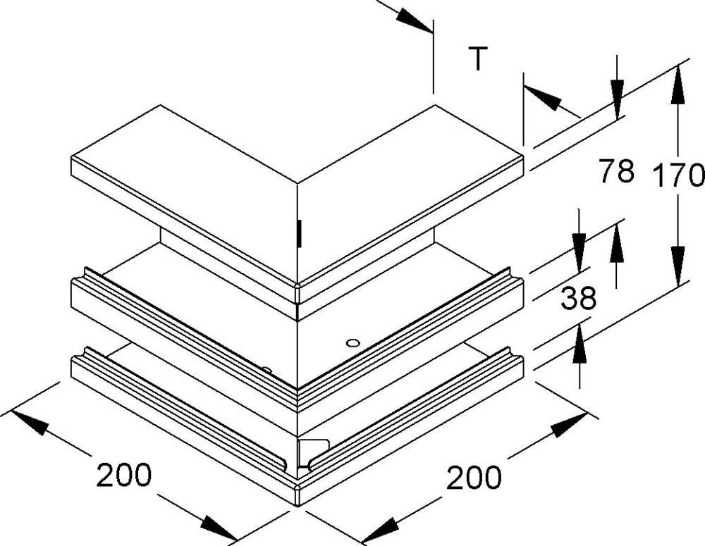 Niedax DKU-Außeneck DKA 170-78T80 S