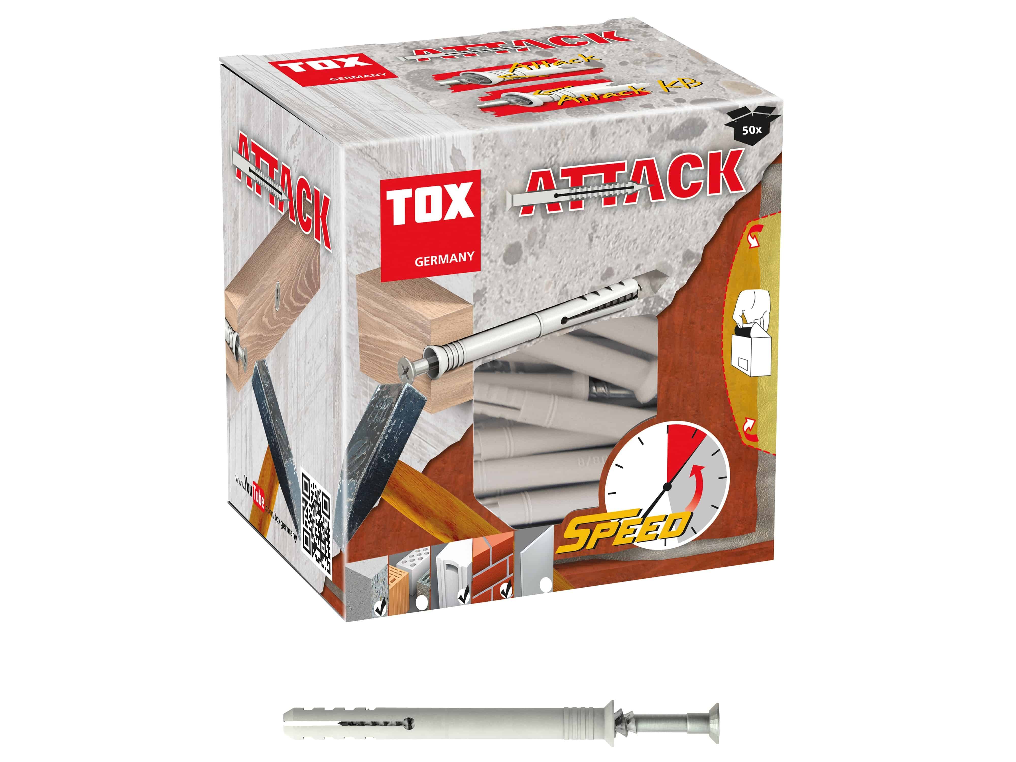 50 Stück TOX-Dübel-Techn. Nageldübel Attack 6/35 KT