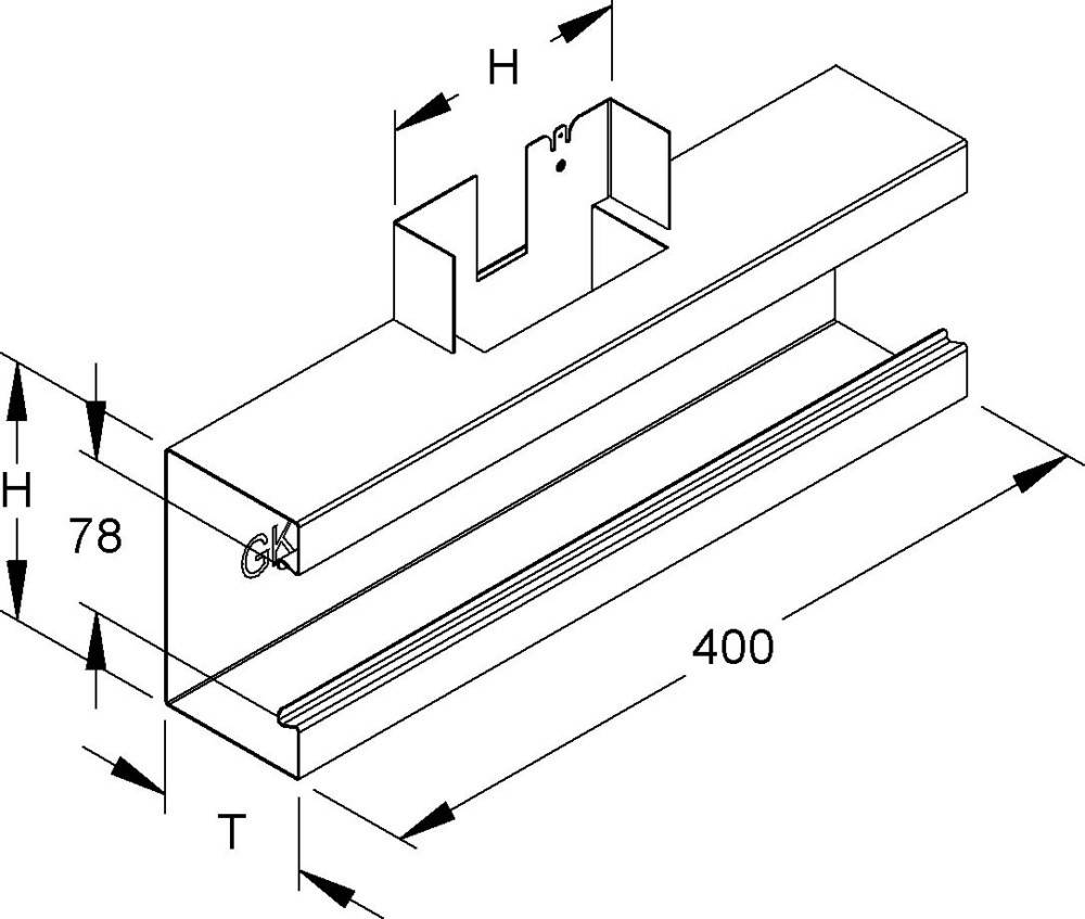 Niedax GK-T-Stück 90Gr. GKT 110-78T100 WA
