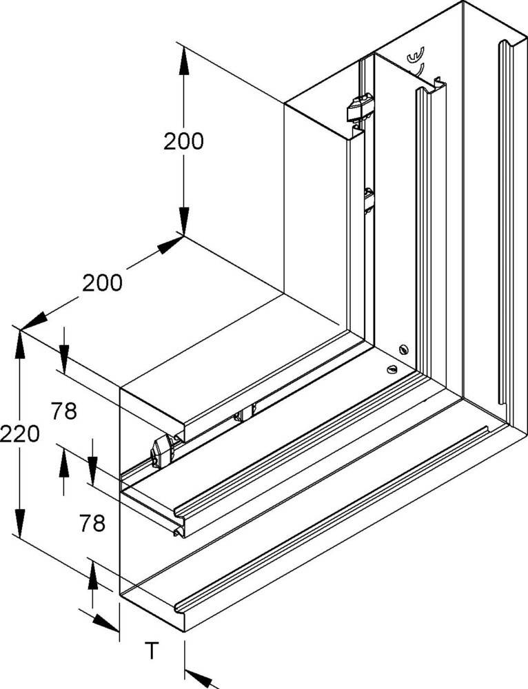 Niedax DKU-Vertikaleck DKV 220-78T80 W