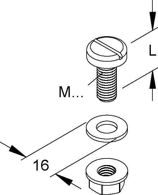 Niedax Schraube FKM 8X20 K01