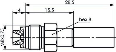 Telegärtner FME-Kabelbuchse 100025650