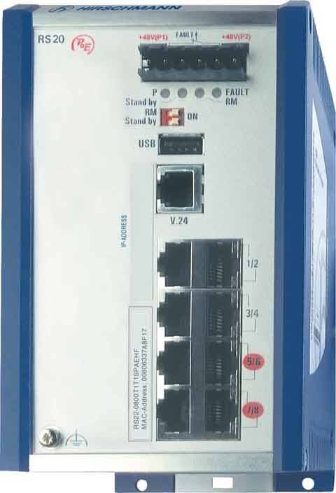 Hirschmann INET PoE Rail Switch RS22-0800T1T1SPAEHF