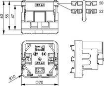 Telegärtner Univ.-Geräteeinbauträger 100027419
