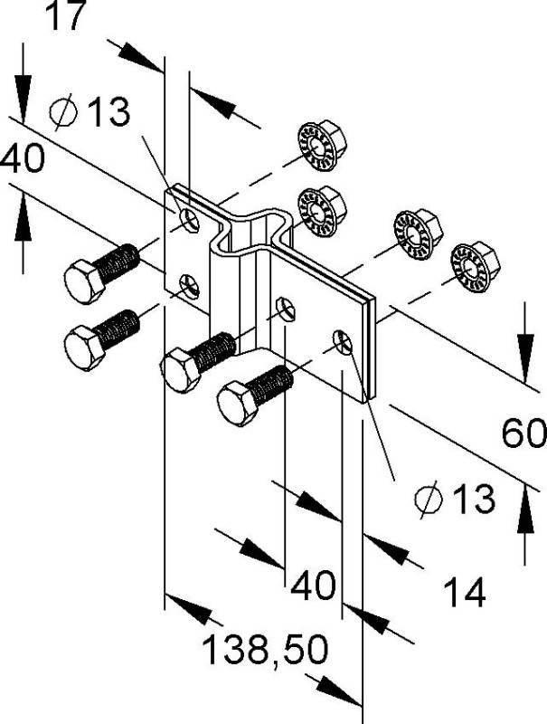 Niedax T-Verbinder VBIQ 80/140