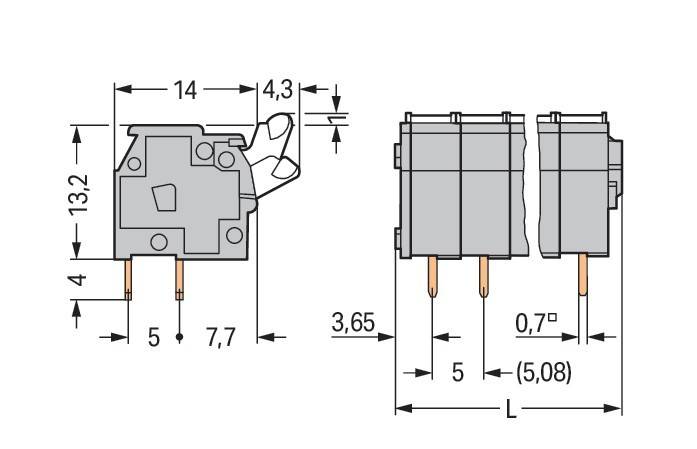 WAGO GmbH & Co. KG Leiterplattenklemme 255-409