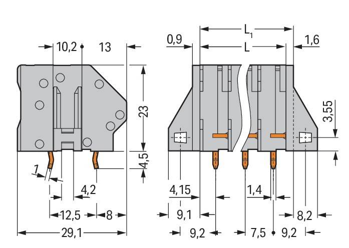 WAGO GmbH & Co. KG Klemmenleiste 745-302