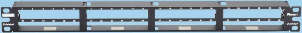 Panduit Verteilerfeld 48-Port 1 HE QSP48HDBL