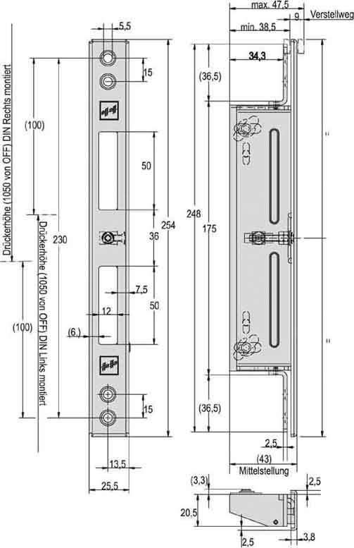 Assa Abloy effeff Flachschließblech 809HZV----35-01