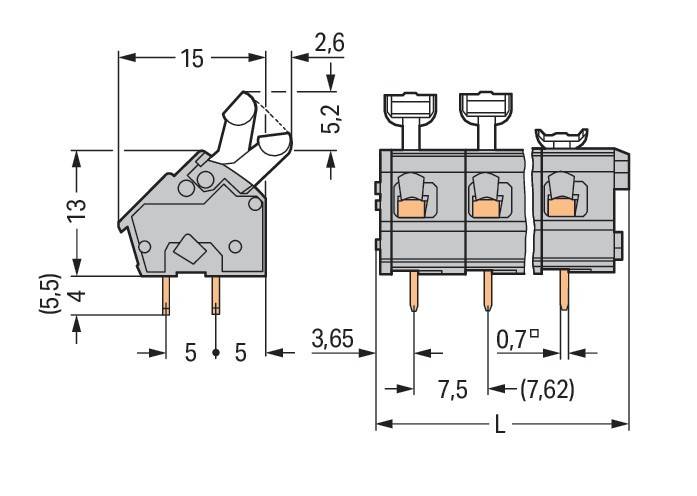 WAGO GmbH & Co. KG Leiterplattenklemme 256-524