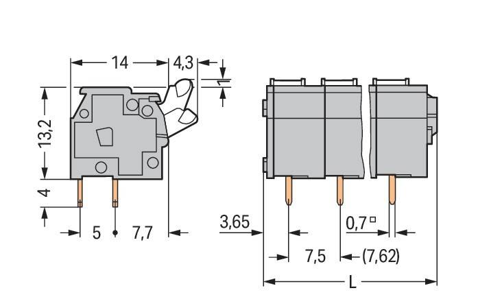 WAGO GmbH & Co. KG Leiterplattenklemme 255-512/333-000