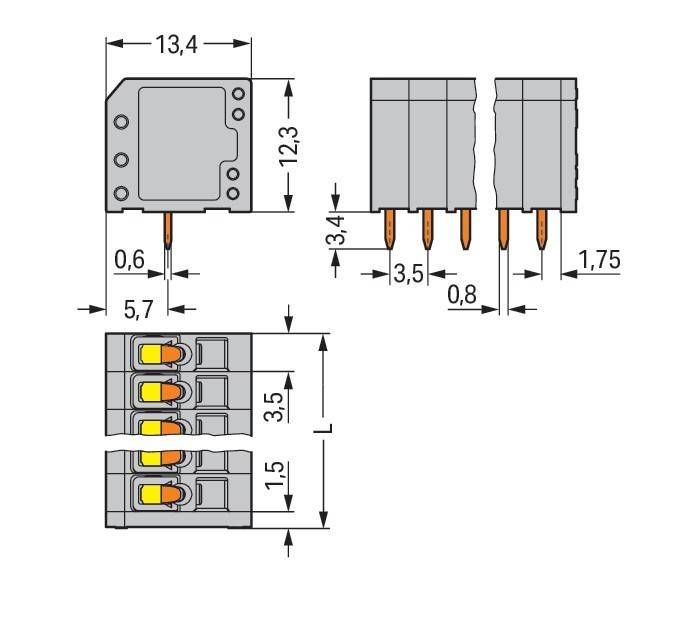 WAGO GmbH & Co. KG Leiterplattenklemme 739-310