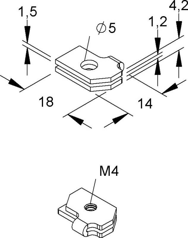 Niedax Gleitmuttern GNL 204