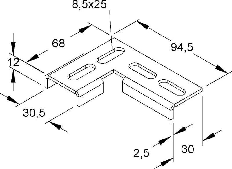 Niedax Winkel-Verbindung WVL 30
