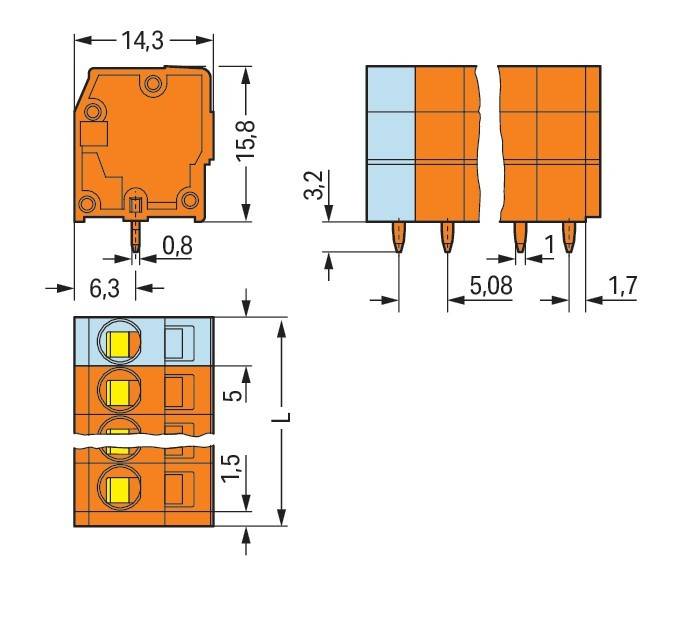 WAGO GmbH & Co. KG Leiterplattenklemme 739-152