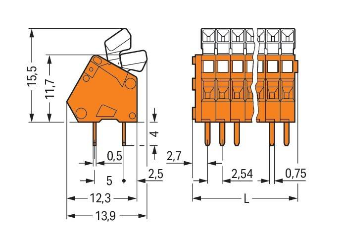WAGO GmbH & Co. KG Leiterplattenklemme 233-506