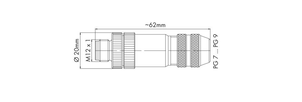 WAGO GmbH & Co. KG M12-Stecker axial 5-polig 756-9411/060-000