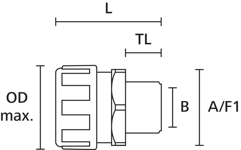 HellermannTyton Schlauchverschraubung PSR12-S-M16