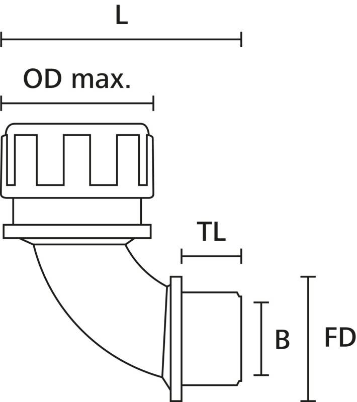 HellermannTyton Winkelverschraubung PSR16-90-M16