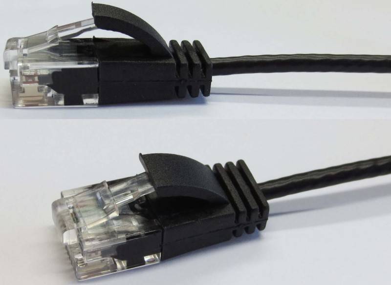 Wantec UTP-Patchkabel Cat.6A sw 7313 sw 1,0m
