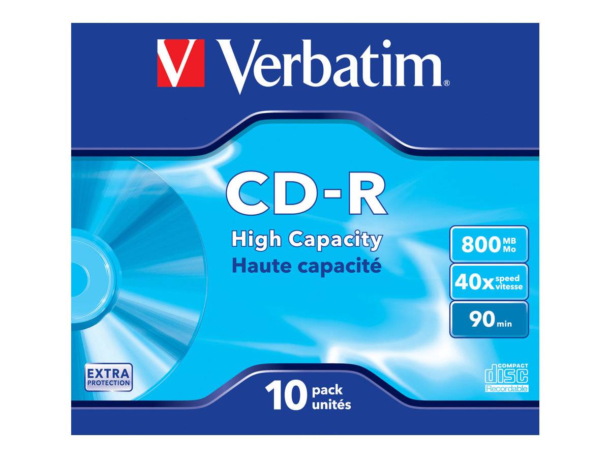 Verbatim DataLife - 10 x CD-R - 800 MB (90min) - Jewel Case (Schachtel)