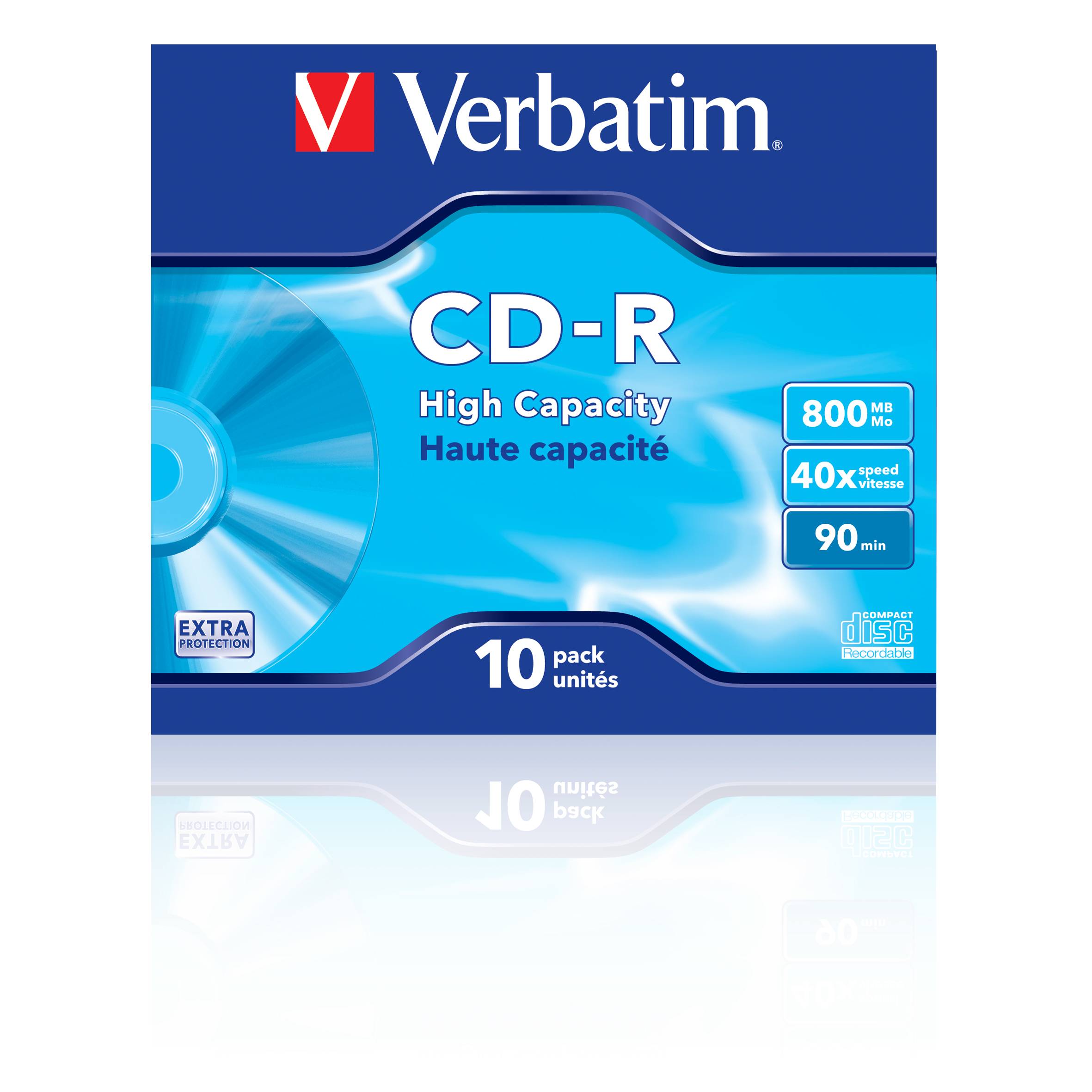 Verbatim DataLife - 10 x CD-R - 800 MB (90min) - Jewel Case (Schachtel)