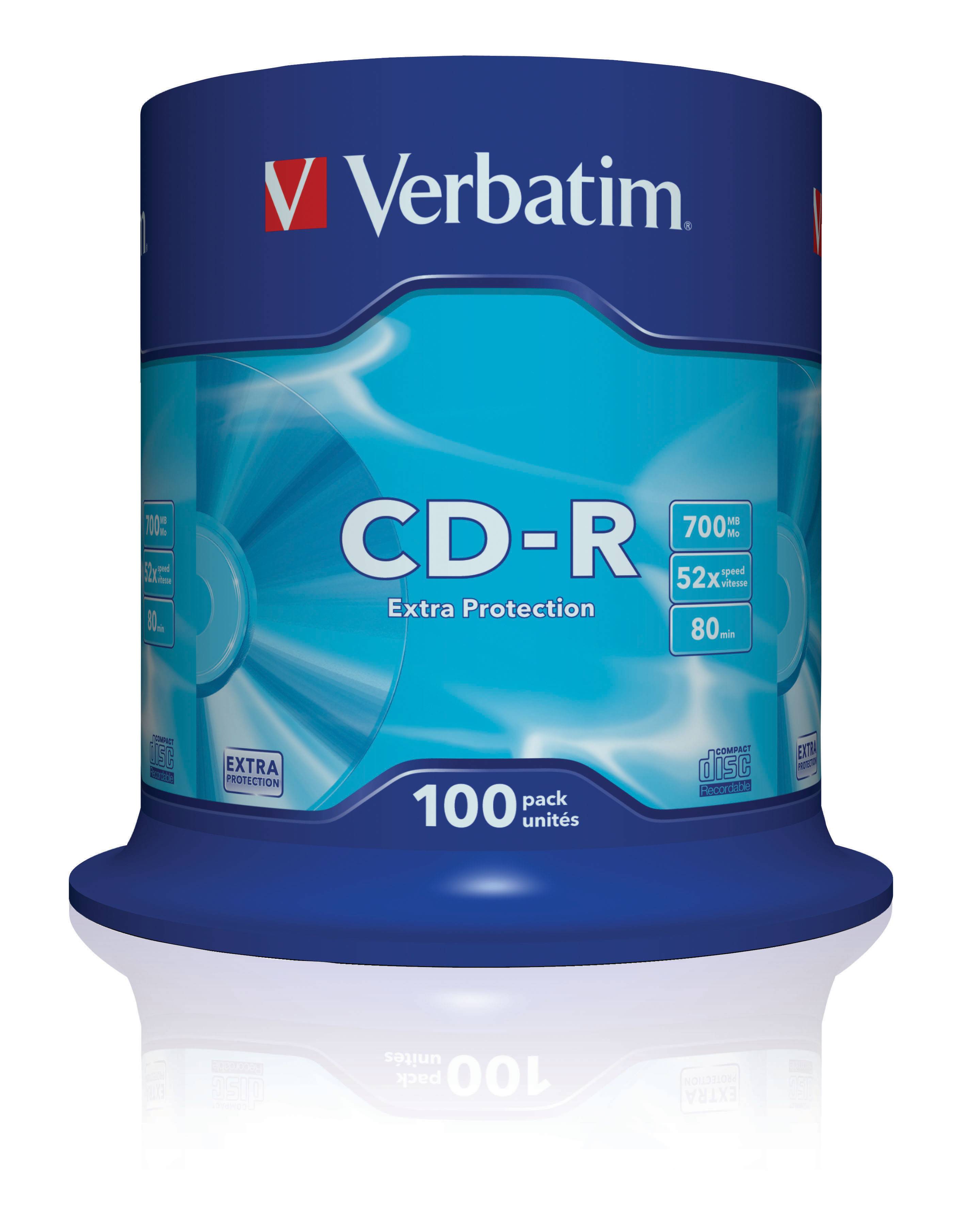 Verbatim - 100 x CD-R - 700 MB (80 Min) 52x