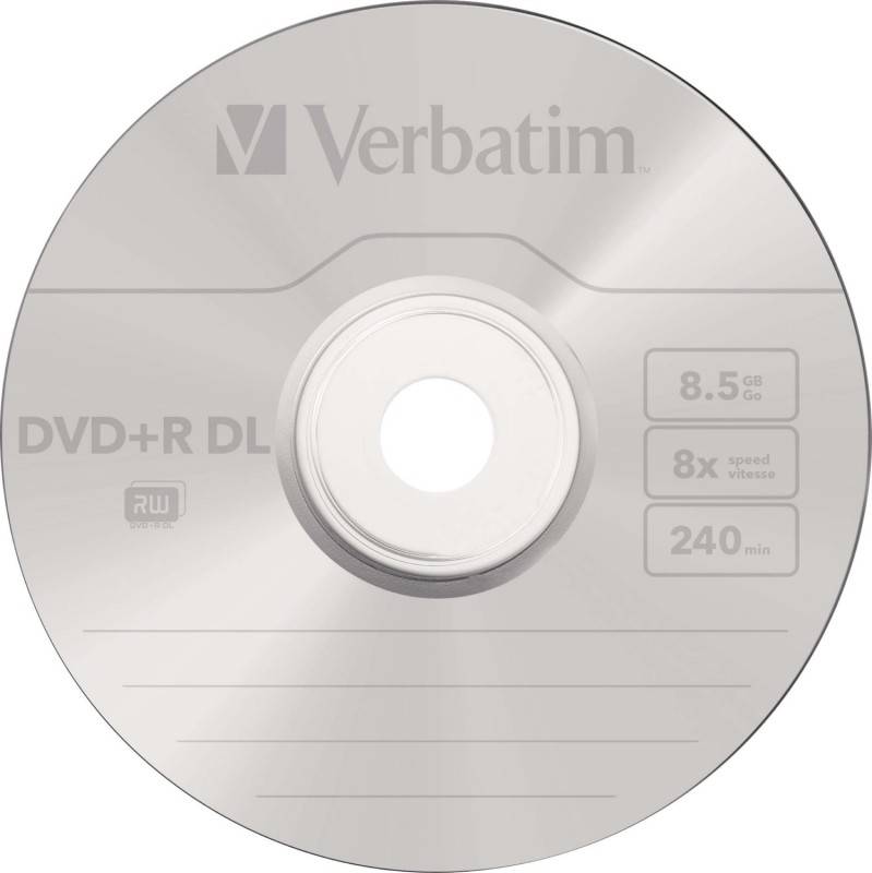 Verbatim DVD+R DL 8.5GB/240Min/8x VERBATIM 43757(VE25)