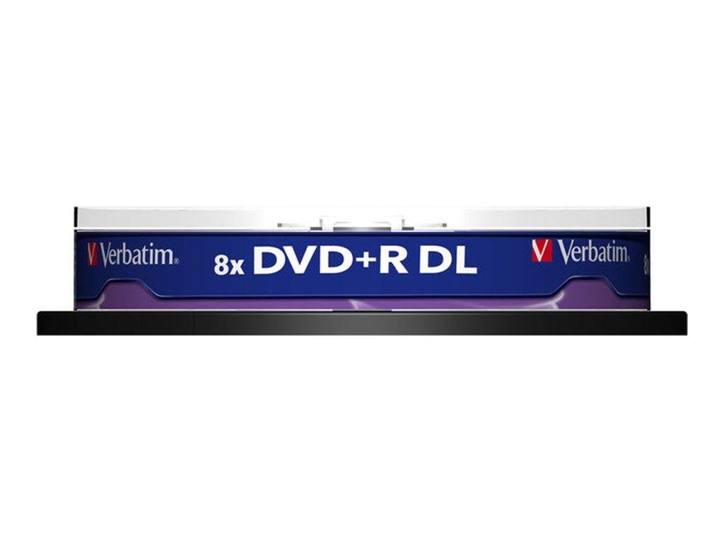 Verbatim - 10 x DVD+R DL - 8.5 GB 8x - mattsilber