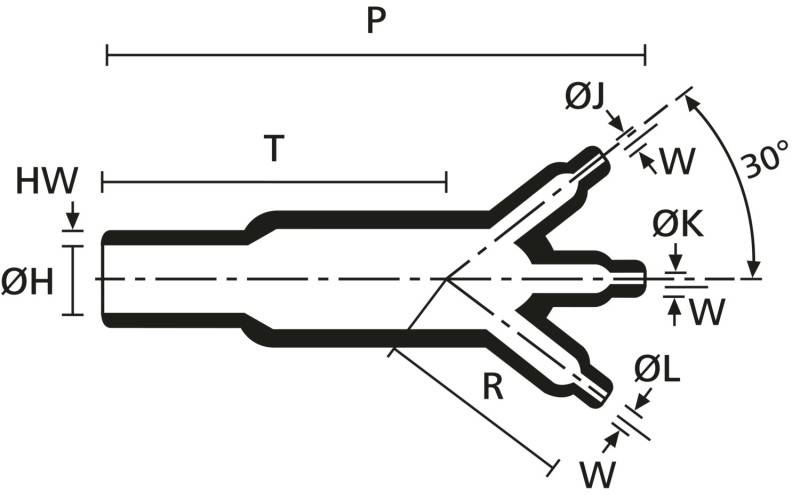 HellermannTyton Warmschrumpfteil 304-1-G PO-X BK